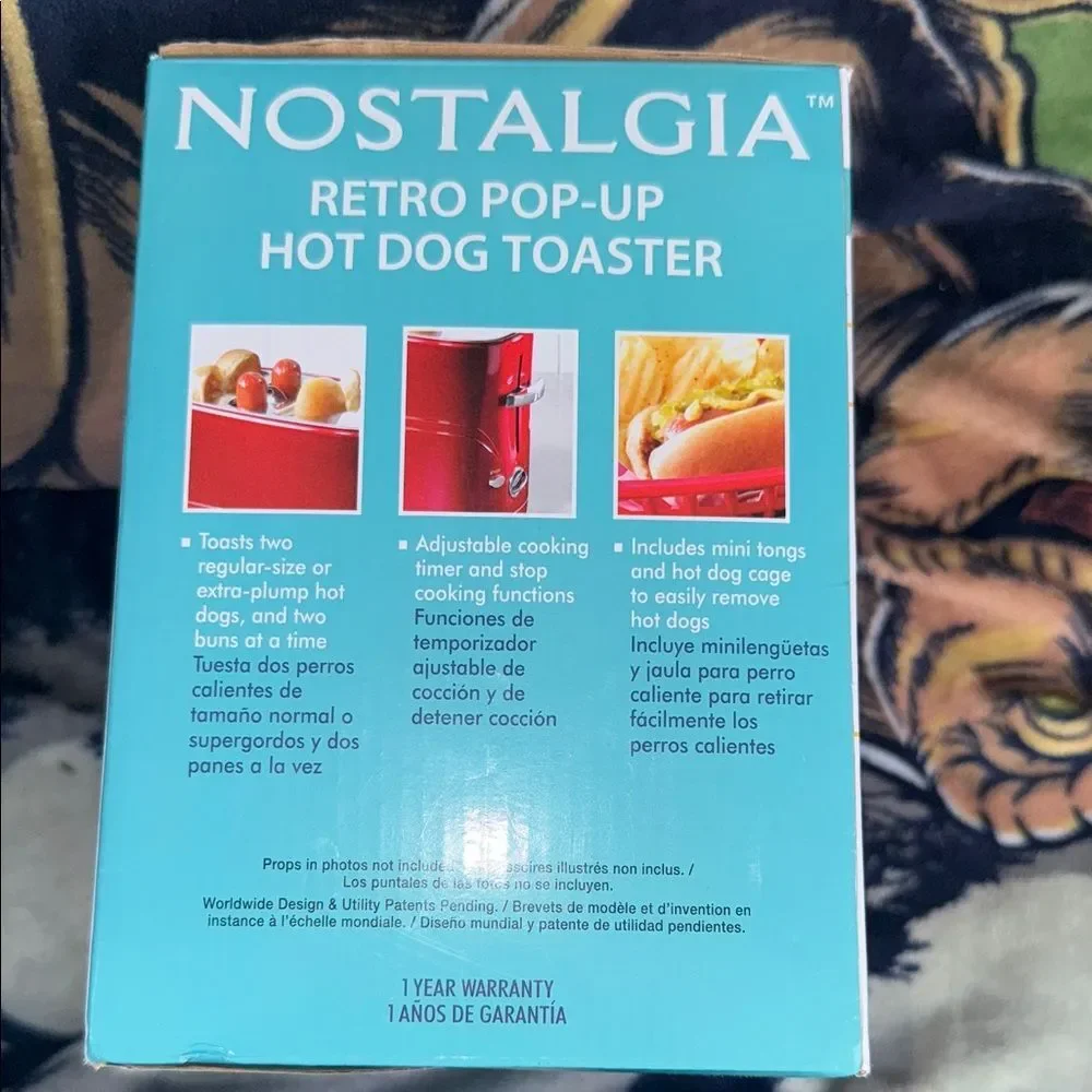 Nostalgia Red Retro Hot Dog Toaster